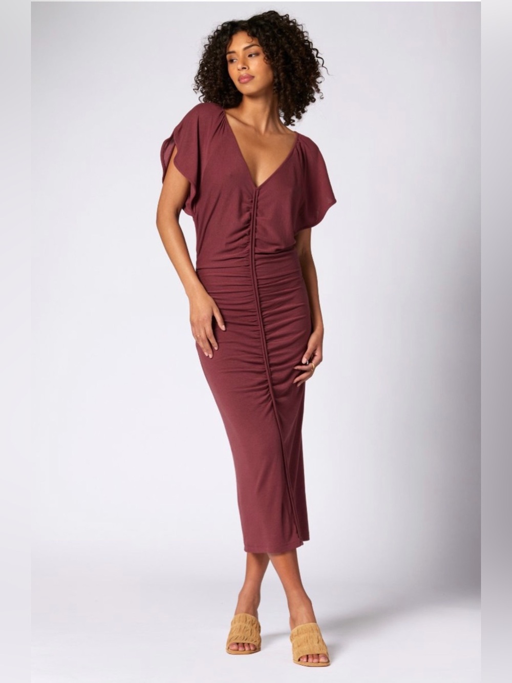 Joie Gianni Midi Dress in Oxblood Red size Small. New with tag